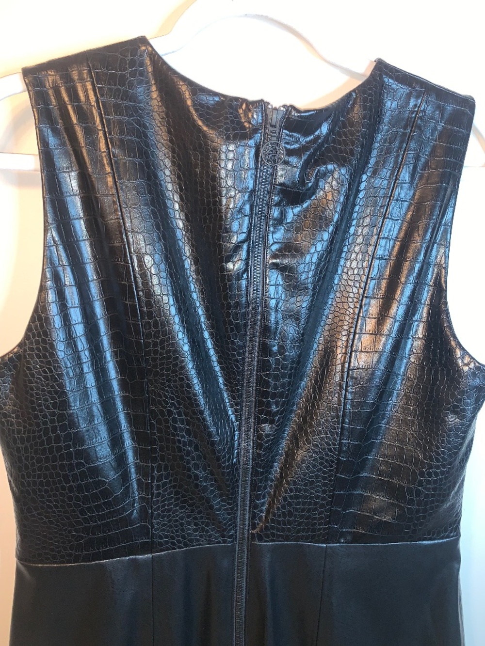 Sportalm Orivelle Leather Like Dress Black Midi 42 - Picture 7 of 11